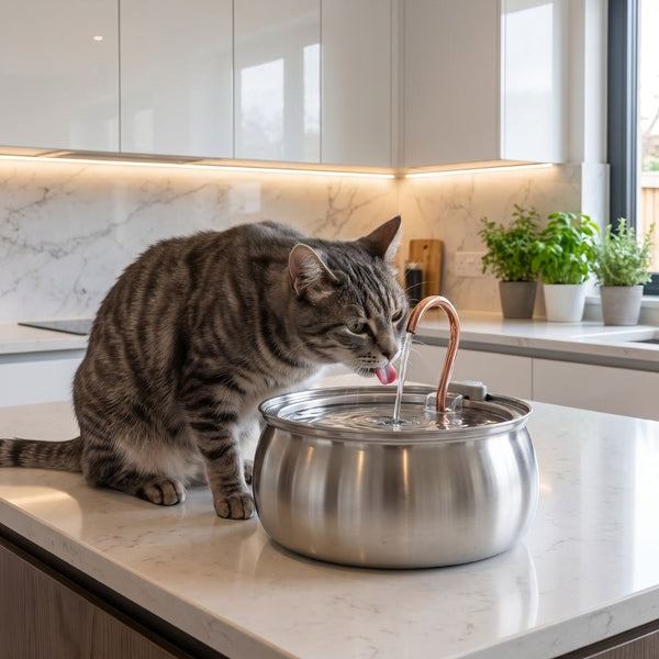 Fontaine à eau pour chat en inox 4L | AQUARA