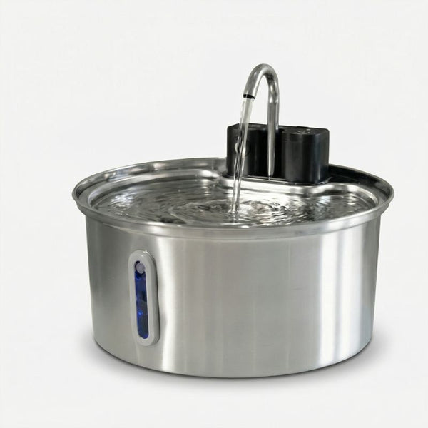 Fontaine à eau pour chat sans fil 3,2L Inox avec Capteur de Mouvement | VELA