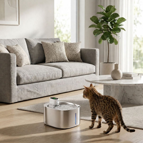 Fontaine à eau chat rechargeable sans fil 4L | SENSIA