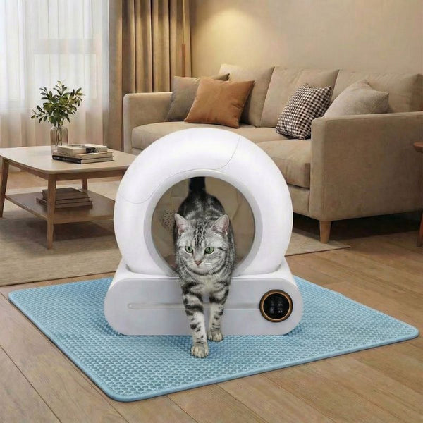 Tapis de litière pour chat anti-projections double couche